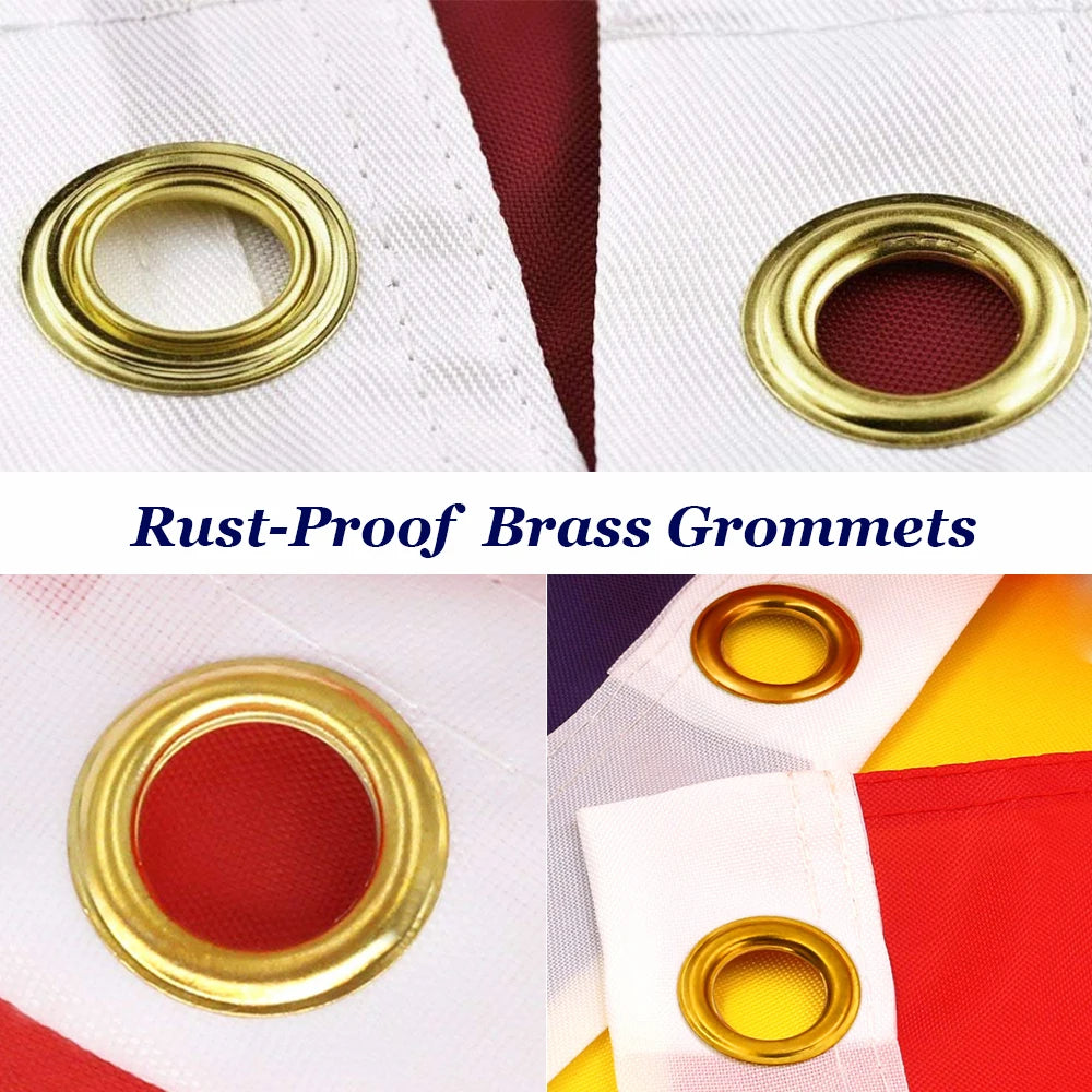 MeinBanner™ Personalisierte Premium Flagge mit Wunschdruck & Goldfransen