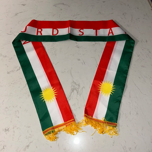 Kurdish Scarf 13x140c Kurdistan Flag Scarf